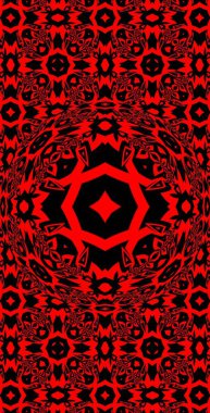 Fraktodome Fraktal Renkli Soyut Sanat Kusursuz Tablosuz Şablon Uzun Dikey Telefon Tasarımı