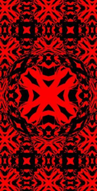 Fraktodome Fraktal Renkli Soyut Sanat Kusursuz Tablosuz Şablon Uzun Dikey Telefon Tasarımı