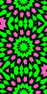 Fraktodome Fraktal Renkli Soyut Sanat Kusursuz Tablosuz Şablon Uzun Dikey Telefon Tasarımı