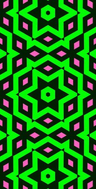 Fraktodome Fraktal Renkli Soyut Sanat Kusursuz Tablosuz Şablon Uzun Dikey Telefon Tasarımı