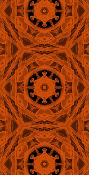 Turuncu Rüzgar Fraktodome Fraktal Renkli Soyut Sanat Kusursuz Tablosuz Şablon Uzun Dikey Telefon Tasarımı