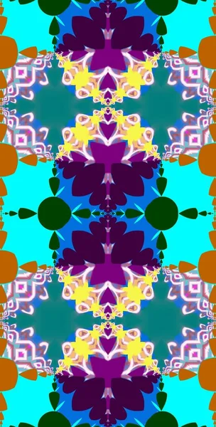 Fractodome Fractal Art Abstrait Coloré Motif Sans Couture Tall Vertical — Photo