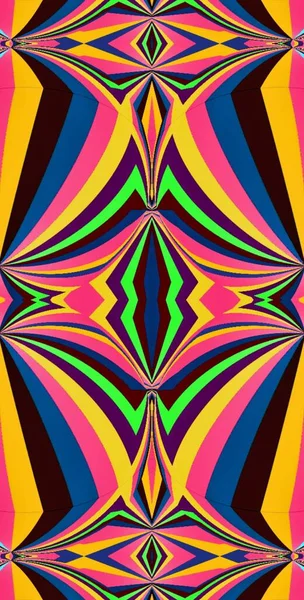 Fractodome Fractal Colorful Abstract Art Seamless Tilable Pattern Tall Vertical — 스톡 사진