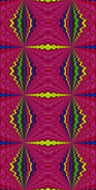 Fraktodome Fraktal Renkli Soyut Sanat Kusursuz Tablosuz Şablon Uzun Dikey Telefon Tasarımı