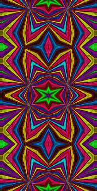 Fraktodome Fraktal Renkli Soyut Sanat Kusursuz Tablosuz Şablon Uzun Dikey Telefon Tasarımı