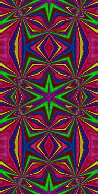 Fraktodome Fraktal Renkli Soyut Sanat Kusursuz Tablosuz Şablon Uzun Dikey Telefon Tasarımı