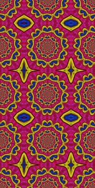 Fraktodome Fraktal Renkli Soyut Sanat Kusursuz Tablosuz Şablon Uzun Dikey Telefon Tasarımı