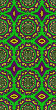 Fraktodome Fraktal Renkli Soyut Sanat Kusursuz Tablosuz Şablon Uzun Dikey Telefon Tasarımı