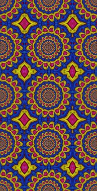 Fraktodome Fraktal Renkli Soyut Sanat Kusursuz Tablosuz Şablon Uzun Dikey Telefon Tasarımı