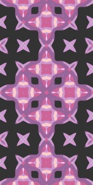 Fraktodome Fraktal Renkli Soyut Sanat Kusursuz Tablosuz Şablon Uzun Dikey Telefon Tasarımı