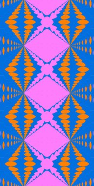 Fraktodome Fraktal Renkli Soyut Sanat Kusursuz Tablosuz Şablon Uzun Dikey Telefon Tasarımı