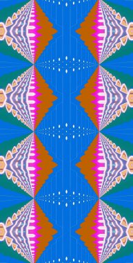 Fraktodome Fraktal Renkli Soyut Sanat Kusursuz Tablosuz Şablon Uzun Dikey Telefon Tasarımı