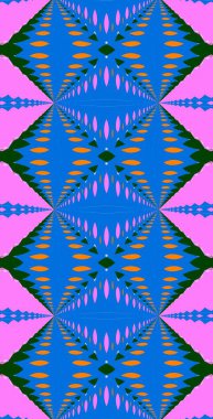 Fraktodome Fraktal Renkli Soyut Sanat Kusursuz Tablosuz Şablon Uzun Dikey Telefon Tasarımı