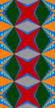 Fraktodome Fraktal Renkli Soyut Sanat Kusursuz Tablosuz Şablon Uzun Dikey Telefon Tasarımı