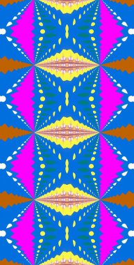 Fraktodome Fraktal Renkli Soyut Sanat Kusursuz Tablosuz Şablon Uzun Dikey Telefon Tasarımı