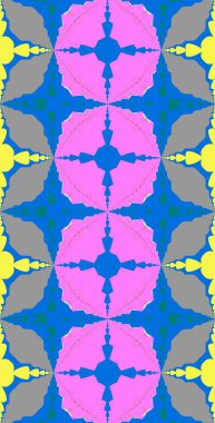 Fraktodome Fraktal Renkli Soyut Sanat Kusursuz Tablosuz Şablon Uzun Dikey Telefon Tasarımı