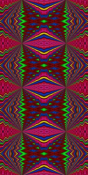 Fractodome Fractal Colorful Abstract Art Seamless Tilable Pattern Tall Vertical — 스톡 사진