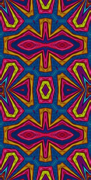 Fractodome Fractal Colorful Abstract Art Seamless Tilable Pattern Tall Vertical — 스톡 사진