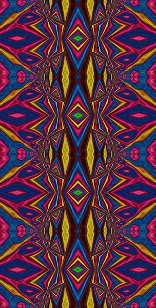 Fractodome Fractal Colorful Abstract Art Seamless Tilable Pattern Tall Vertical — 스톡 사진