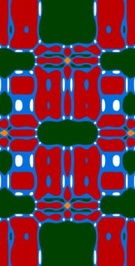 Fraktodome Fraktal Renkli Soyut Sanat Kusursuz Tablosuz Şablon Uzun Dikey Telefon Tasarımı