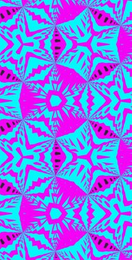 Fraktodome Fraktal Renkli Soyut Sanat Kusursuz Tablosuz Şablon Uzun Dikey Telefon Tasarımı