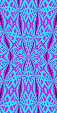 Fraktodome Fraktal Renkli Soyut Sanat Kusursuz Tablosuz Şablon Uzun Dikey Telefon Tasarımı