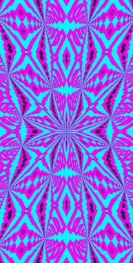 Fraktodome Fraktal Renkli Soyut Sanat Kusursuz Tablosuz Şablon Uzun Dikey Telefon Tasarımı