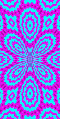 Fraktodome Fraktal Renkli Soyut Sanat Kusursuz Tablosuz Şablon Uzun Dikey Telefon Tasarımı