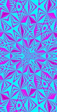 Fraktodome Fraktal Renkli Soyut Sanat Kusursuz Tablosuz Şablon Uzun Dikey Telefon Tasarımı