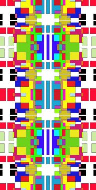 Fraktodome Fraktal Renkli Soyut Sanat Kusursuz Tablosuz Şablon Uzun Dikey Telefon Tasarımı