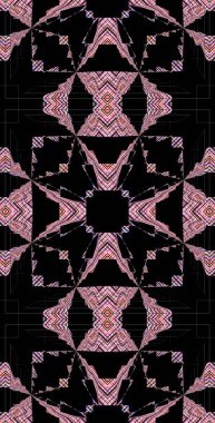 Fraktodome Fraktal Renkli Soyut Sanat Kusursuz Tablosuz Şablon Uzun Dikey Telefon Tasarımı