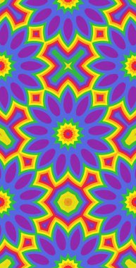 Fraktodome Fraktal Renkli Soyut Sanat Kusursuz Tablosuz Şablon Uzun Dikey Telefon Tasarımı