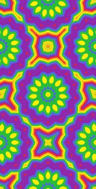 Fraktodome Fraktal Renkli Soyut Sanat Kusursuz Tablosuz Şablon Uzun Dikey Telefon Tasarımı