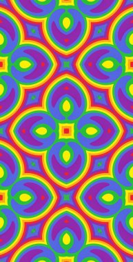 Fraktodome Fraktal Renkli Soyut Sanat Kusursuz Tablosuz Şablon Uzun Dikey Telefon Tasarımı