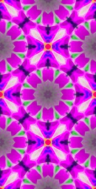 Fraktodome Fraktal Renkli Soyut Sanat Kusursuz Tablosuz Şablon Uzun Dikey Telefon Tasarımı