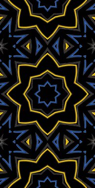 Fraktodome Fraktal Renkli Soyut Sanat Kusursuz Tablosuz Şablon Uzun Dikey Telefon Tasarımı