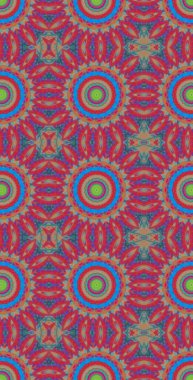 Fraktodome Fraktal Renkli Soyut Sanat Kusursuz Tablosuz Şablon Uzun Dikey Telefon Tasarımı