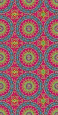 Fraktodome Fraktal Renkli Soyut Sanat Kusursuz Tablosuz Şablon Uzun Dikey Telefon Tasarımı