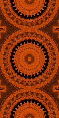 Turuncu Rüzgar Fraktodome Fraktal Renkli Soyut Sanat Kusursuz Tablosuz Şablon Uzun Dikey Telefon Tasarımı