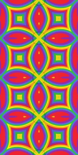 Fractodome Fractal Colorful Abstract Art Seamless Tilable Pattern Tall Vertical — 스톡 사진