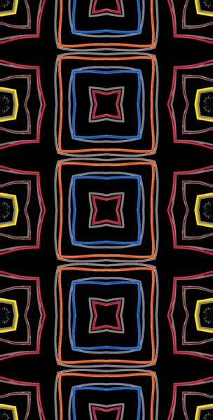 Fractodome Fractal Kleurrijke Abstracte Kunst Naadloze Tileable Patroon Lang Verticale — Stockfoto