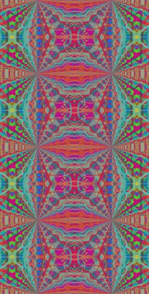 Fractodome Fractal Art Abstrait Coloré Motif Sans Couture Tall Vertical — Photo