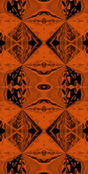 Orange Wind Fractodome Fractal Colorful Abstract Art Seamless Tilable Pattern — 스톡 사진