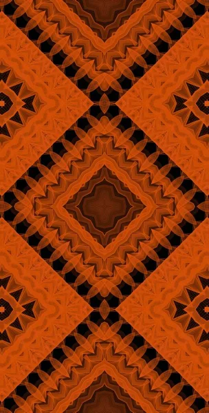 Orange Wind Fractodome Fractal Πολύχρωμο Αφηρημένη Τέχνη Seamless Tileable Μοτίβο — Φωτογραφία Αρχείου