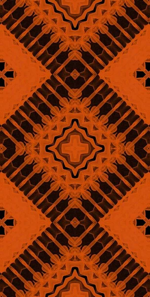 Vent Orange Fractodome Fractal Art Abstrait Coloré Motif Sans Couture — Photo