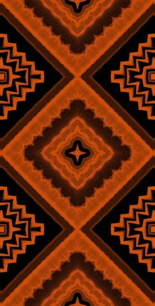 Orange Wind Fractodome Fractal Colorful Abstract Art Seamless Tilable Pattern — 스톡 사진