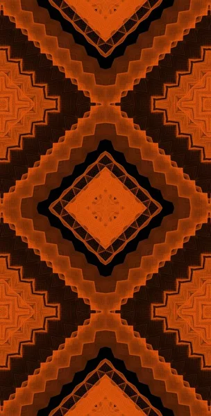 Oranje Wind Fractodome Fractal Kleurrijk Abstract Kunst Naadloos Tileable Patroon — Stockfoto