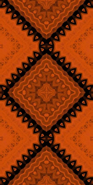Orange Wind Fraktodom Fraktal Bunt Abstrakte Kunst Nahtlos Fliesenmuster Hoch — Stockfoto
