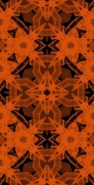 Turuncu Rüzgar Fraktodome Fraktal Renkli Soyut Sanat Kusursuz Tablosuz Şablon Uzun Dikey Telefon Tasarımı