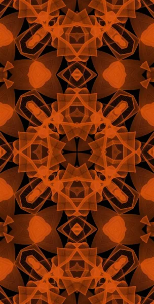 Turuncu Rüzgar Fraktodome Fraktal Renkli Soyut Sanat Kusursuz Tablosuz Şablon Uzun Dikey Telefon Tasarımı